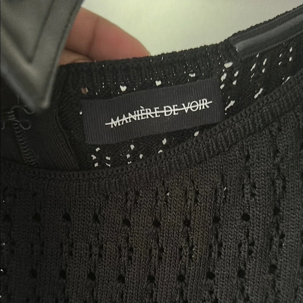 NWOT Maniere De Voir Black Knit Jumpsuit - Picture 12 of 13